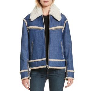 Rag & Bone Andrew Shearling Denim Jacket
